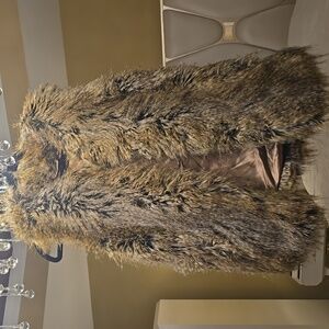 Trina Turk Luxurious Faux Fur Vest in Brown